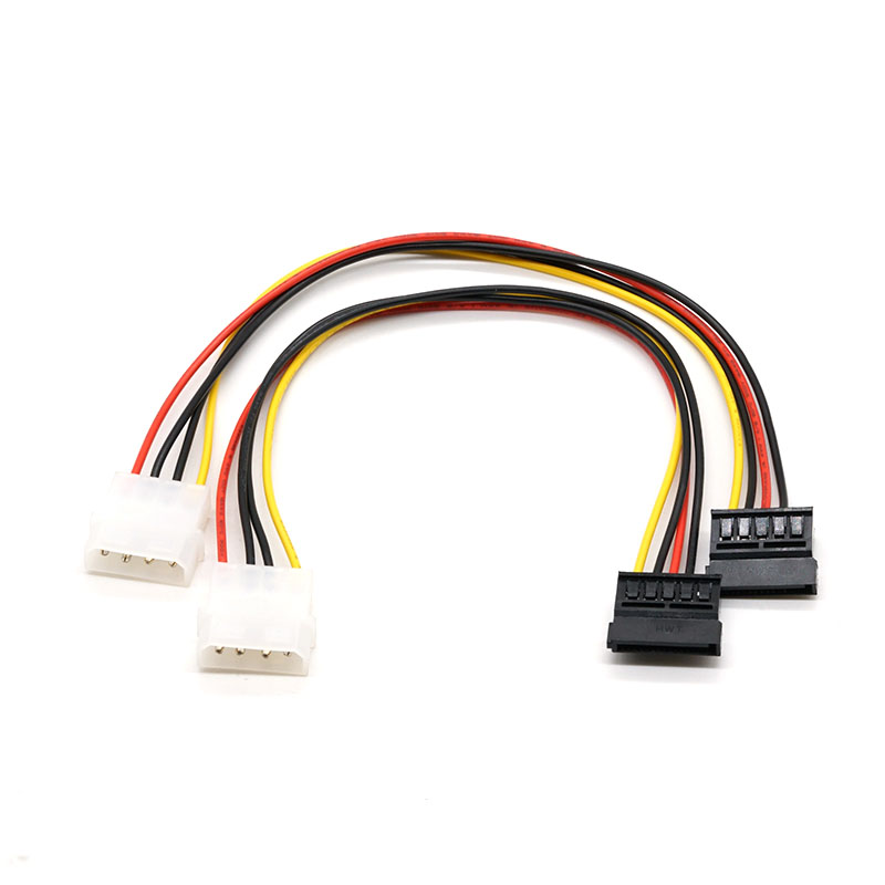 Molex 5.08 To sata cable Computer Hard Disk Cable 18AWG 500mm